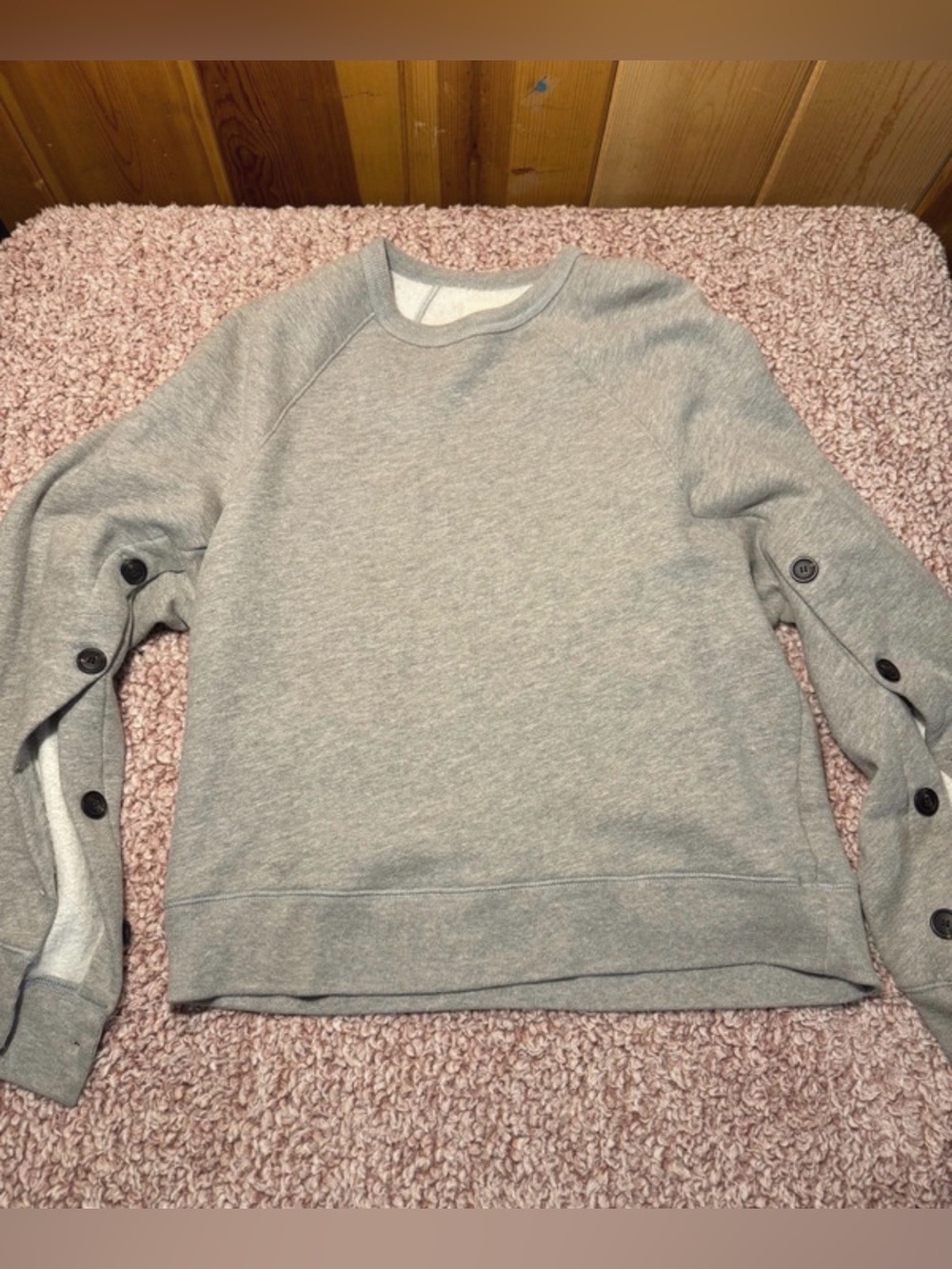 Citizens of Humanity Gray Button Sleeve Sweatshirt Size S